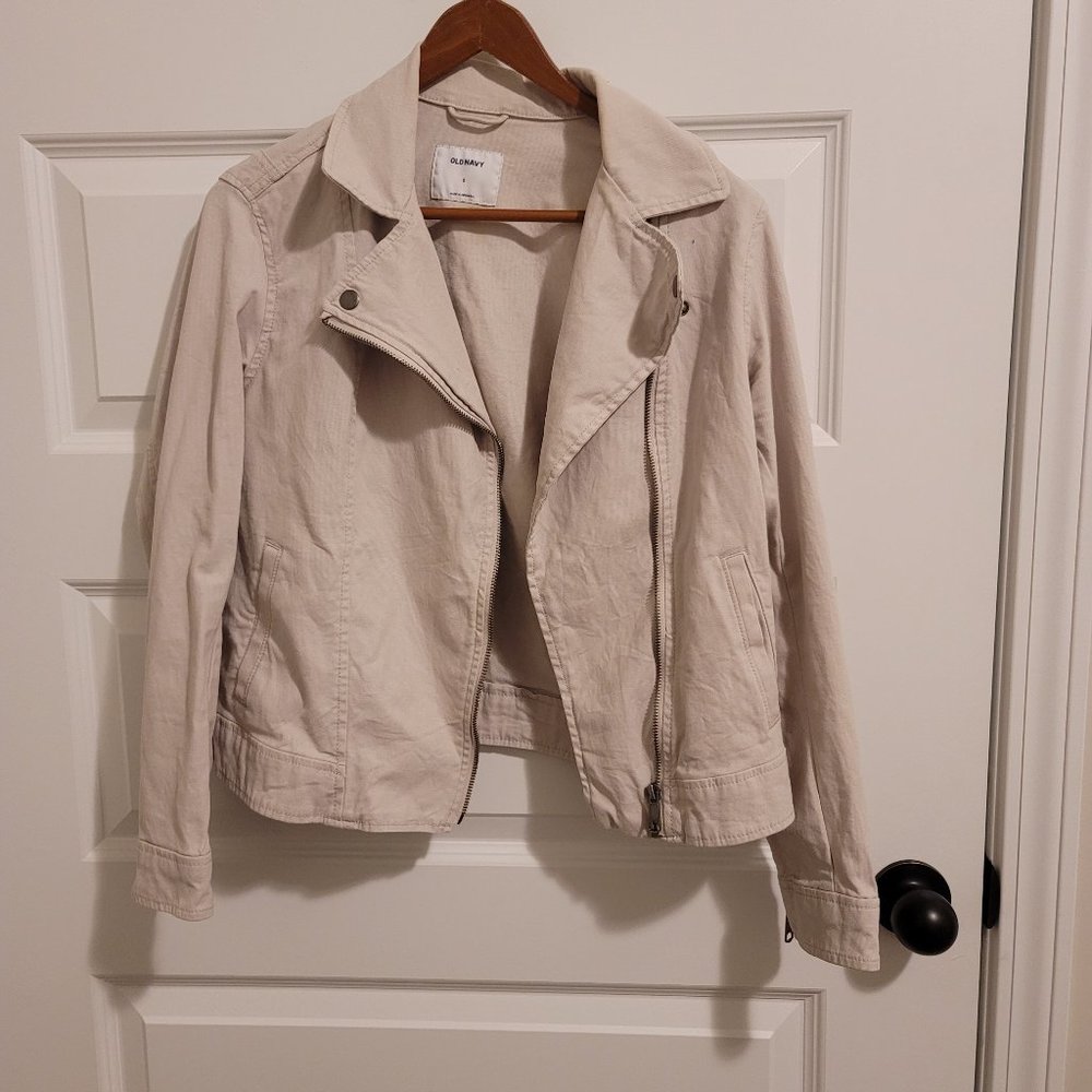 Linen Moto Jacket